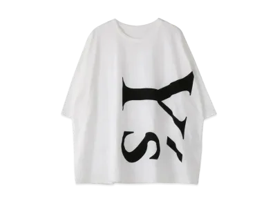 Yohji Yamamoto Y's 30/- PS Y's LOGO PIGMENT PRINT SIDE GUSSET PO "White"