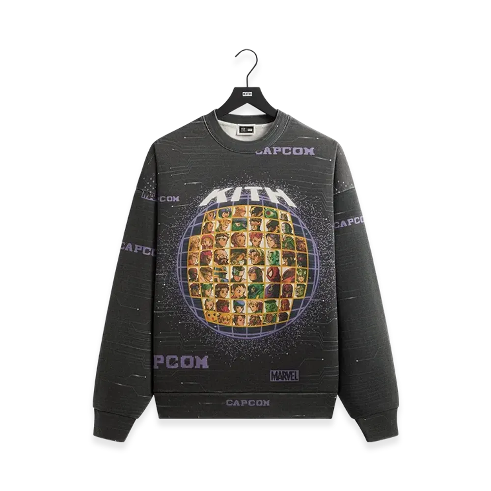 Kith x Marvel vs. Capcom Character Select Vintage Nelson Crewneck "Black"