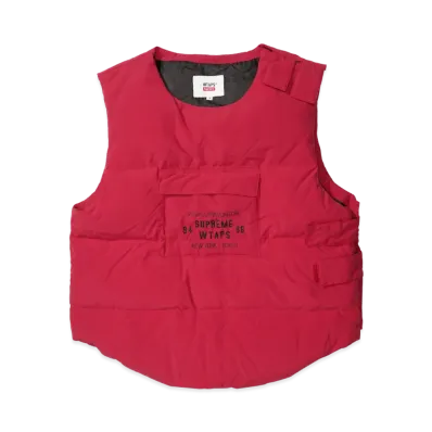 Supreme x WTAPS Tactical Down Vest "Red" 21274SPD-JKM03S