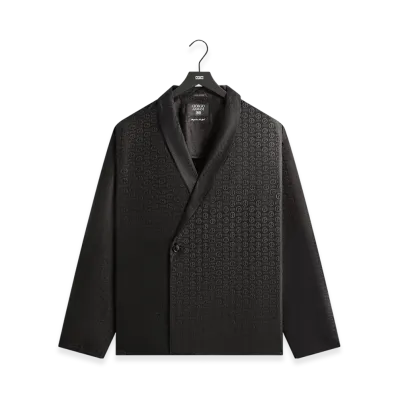 Kith x Giorgio Armani Monogram Long Sleeve Thompson Crossover Shirt "Black"