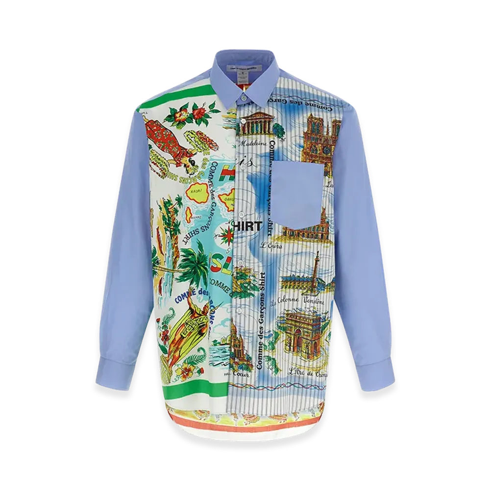 COMME des GARCONS SHIRT Printed Shirt "Multicolor/Blue"