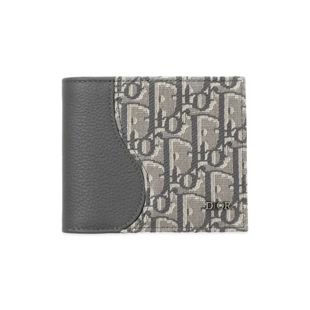 Dior Saddle Wallet "Deep Grey"