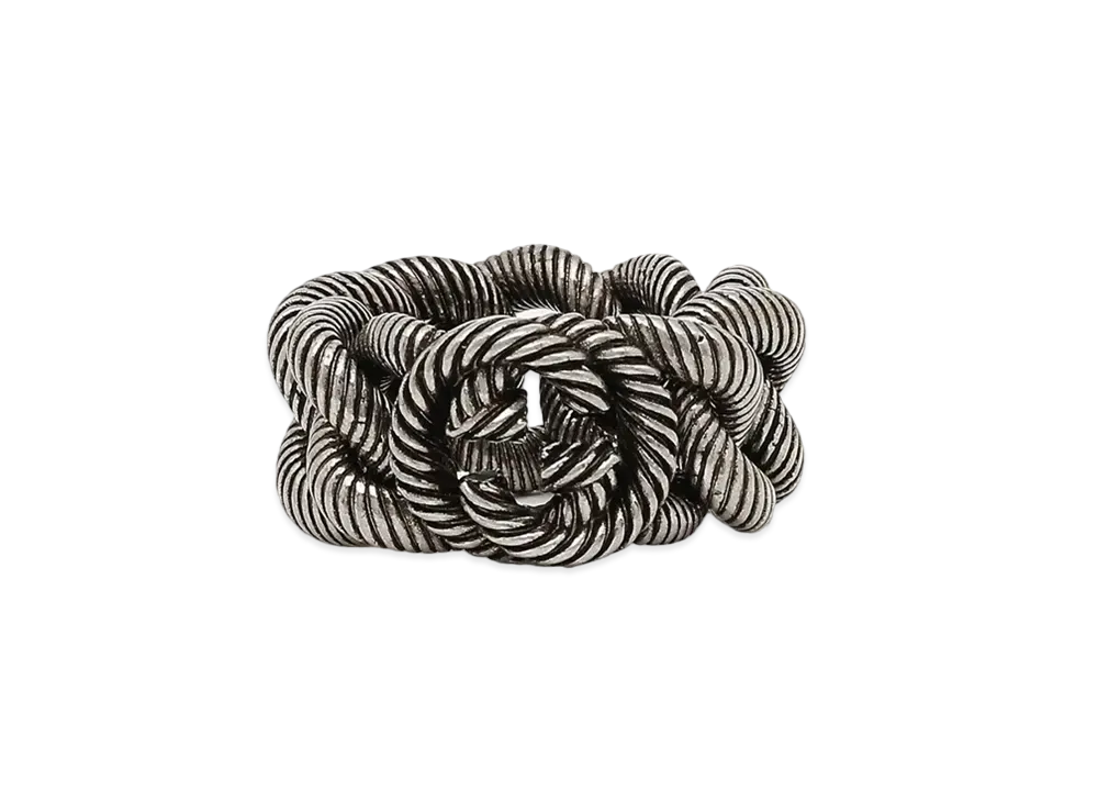 GUCCI Men's Interlocking G Silver Ring "Silver"