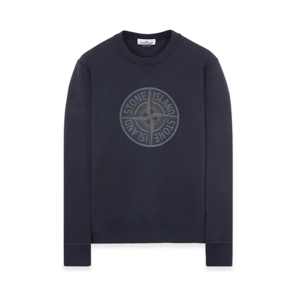 Stone Island 66559 Industrial One Print Crewneck Sweatshirt - 23FW "Navy Blue"