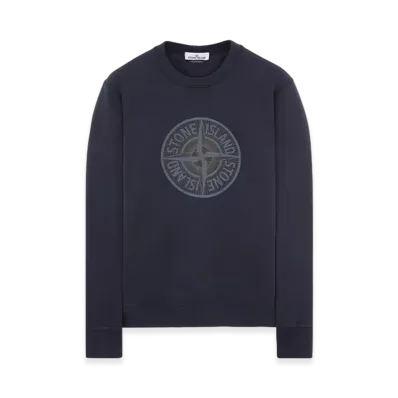 Stone Island 66559 Industrial One Print Crewneck Sweatshirt - 23FW "Navy Blue"