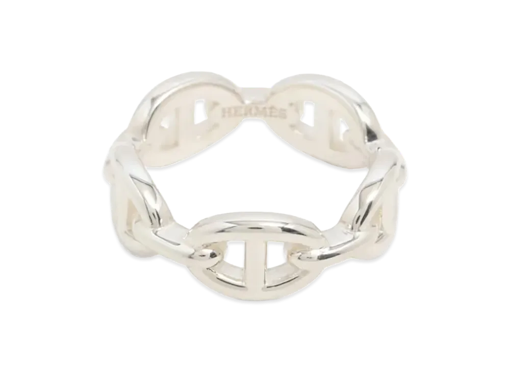 Hermes Chaine D'ancre Enchainee Ring PM "Silver"