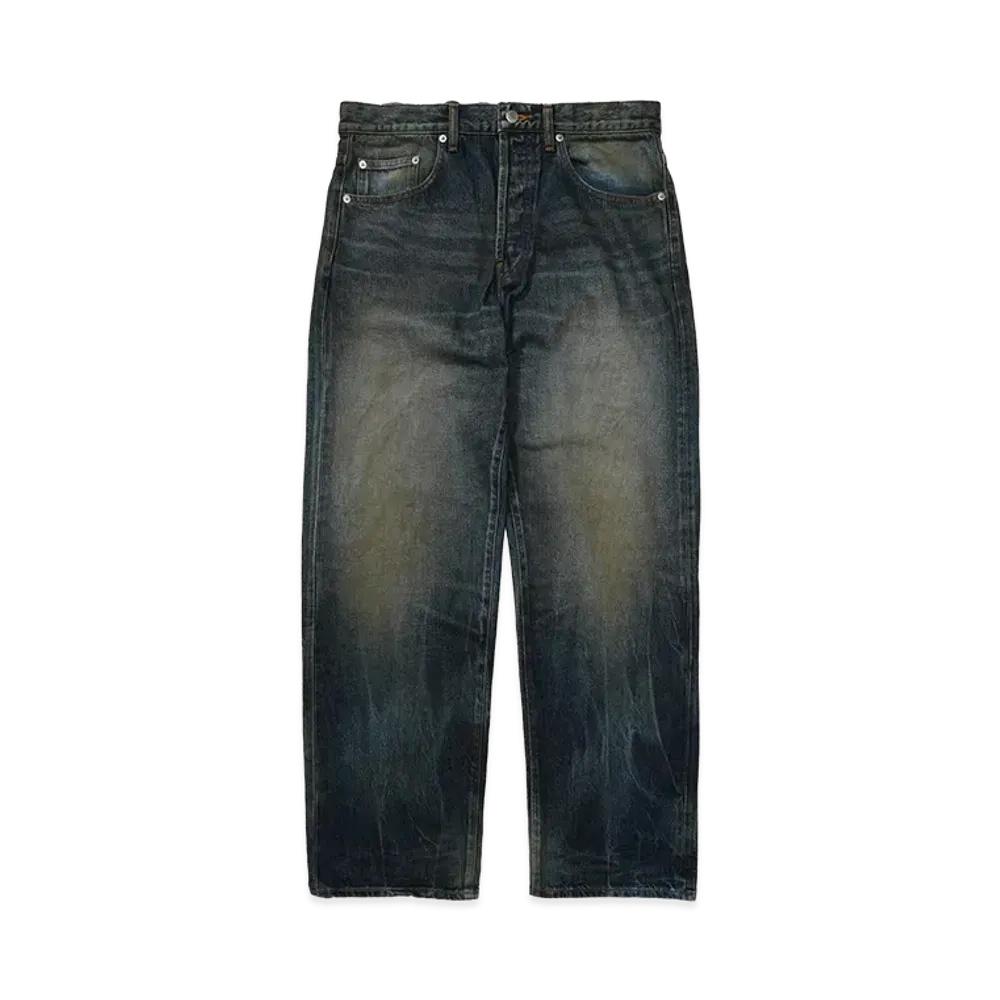 Supreme Distressed Loose Fit Selvedge Jean "Washed Indigo" (25SS)