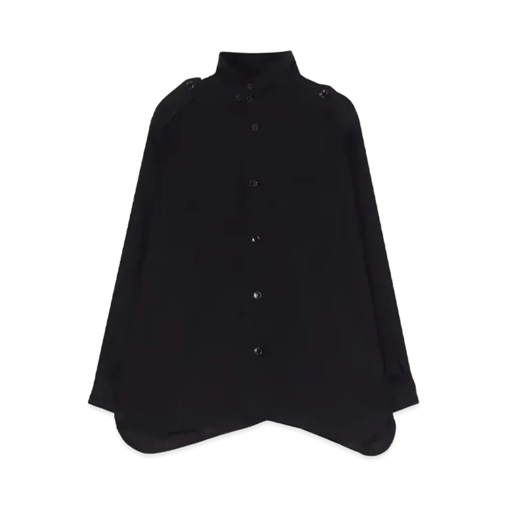 WILDSIDE Yohji Yamamoto x Kie Einzelganger Long Stand Collar Long Sleeve Shirt "Black"
