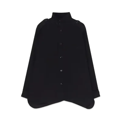 WILDSIDE Yohji Yamamoto x Kie Einzelganger Long Stand Collar Long Sleeve Shirt "Black"