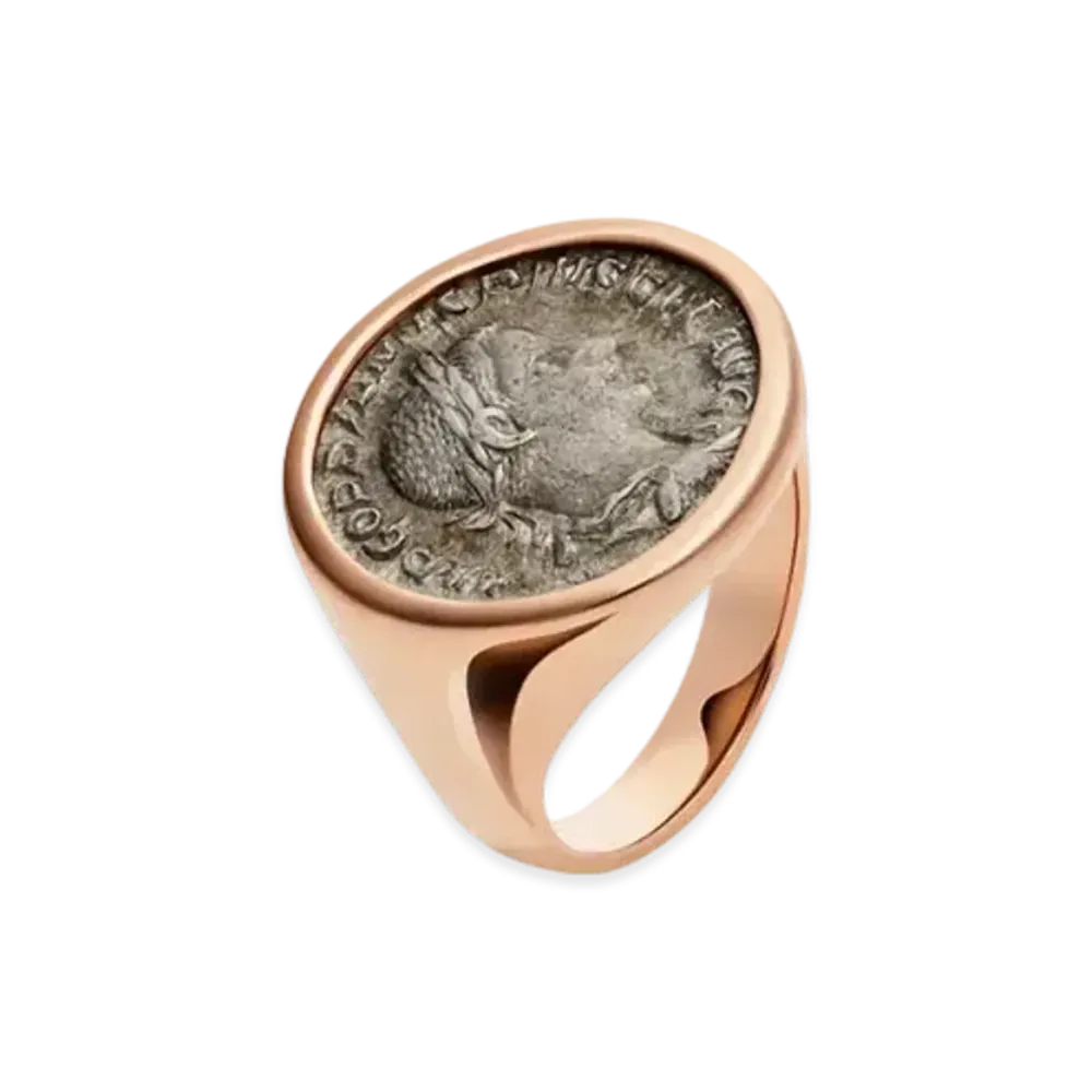 BVLGARI Monete Ring Antique Coin "Pink Gold"