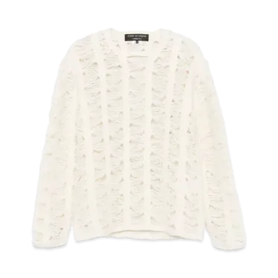 COMME des GARCONS HOMME PLUS Damaged Sweater "White"
