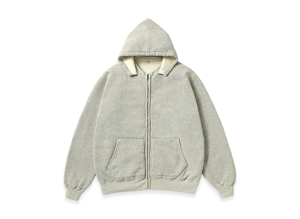 A.PRESSE Vintage Attached Hood Zip Parka "Gray"