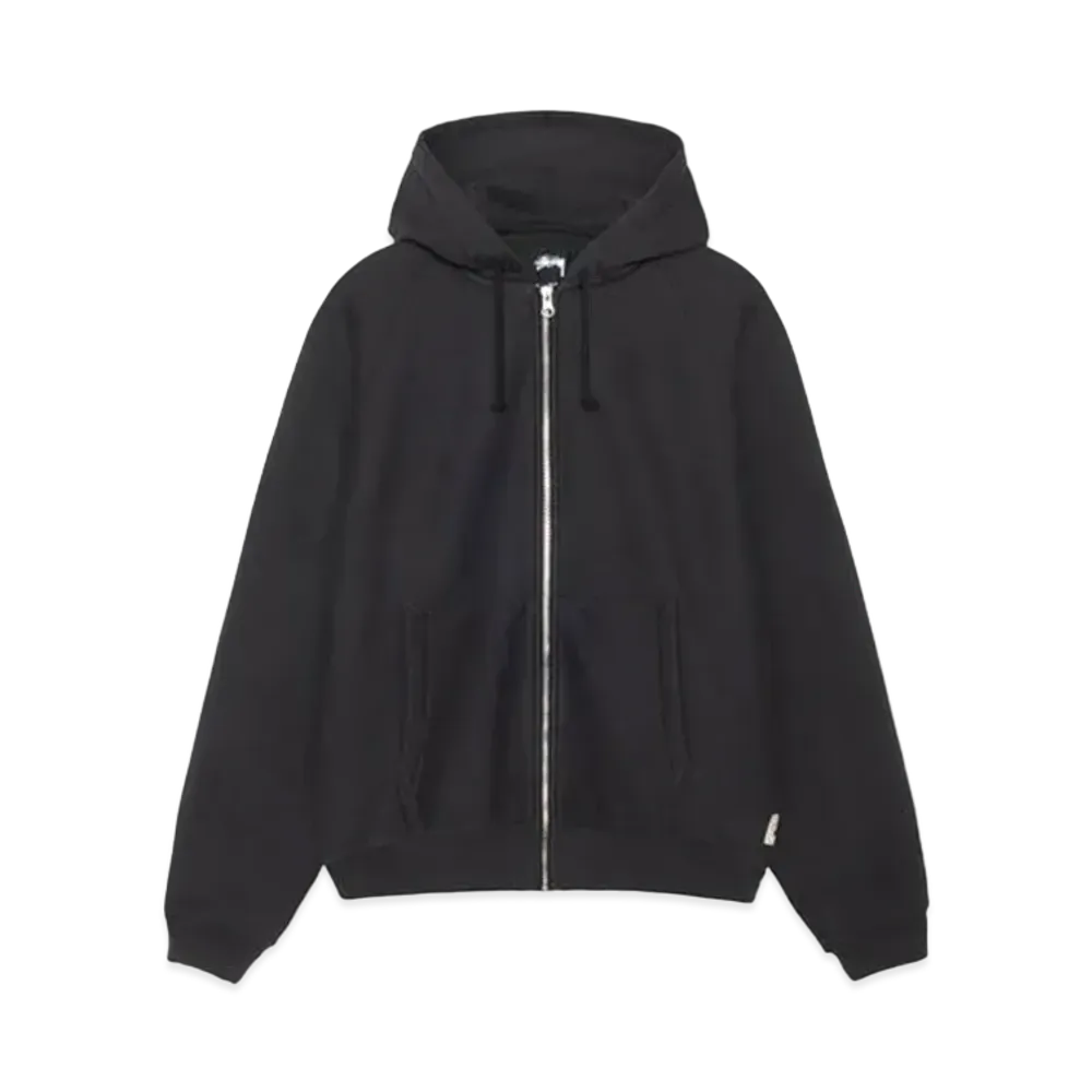 Stussy Raglan Zip Hood "Washed Black"