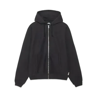 Stussy Raglan Zip Hood "Washed Black"