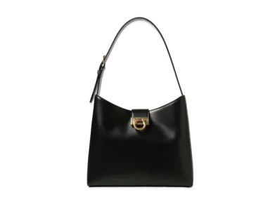 Salvatore Ferragamo Trifolio Shoulder Bag (L) "Black"