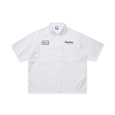 UNDEFEATED Striped S/S Workshirt "White"