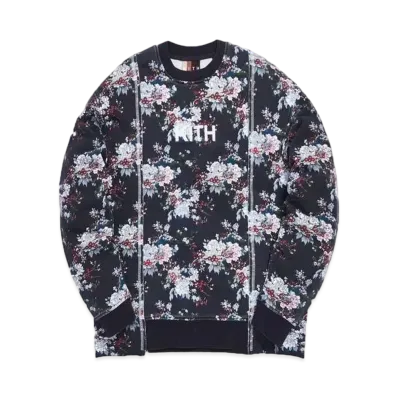 Kith Floral Panel Crewneck "Navy Multi"