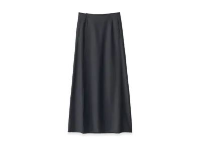 ssstein Women's Wool Silk Wrap Skirt "Black"