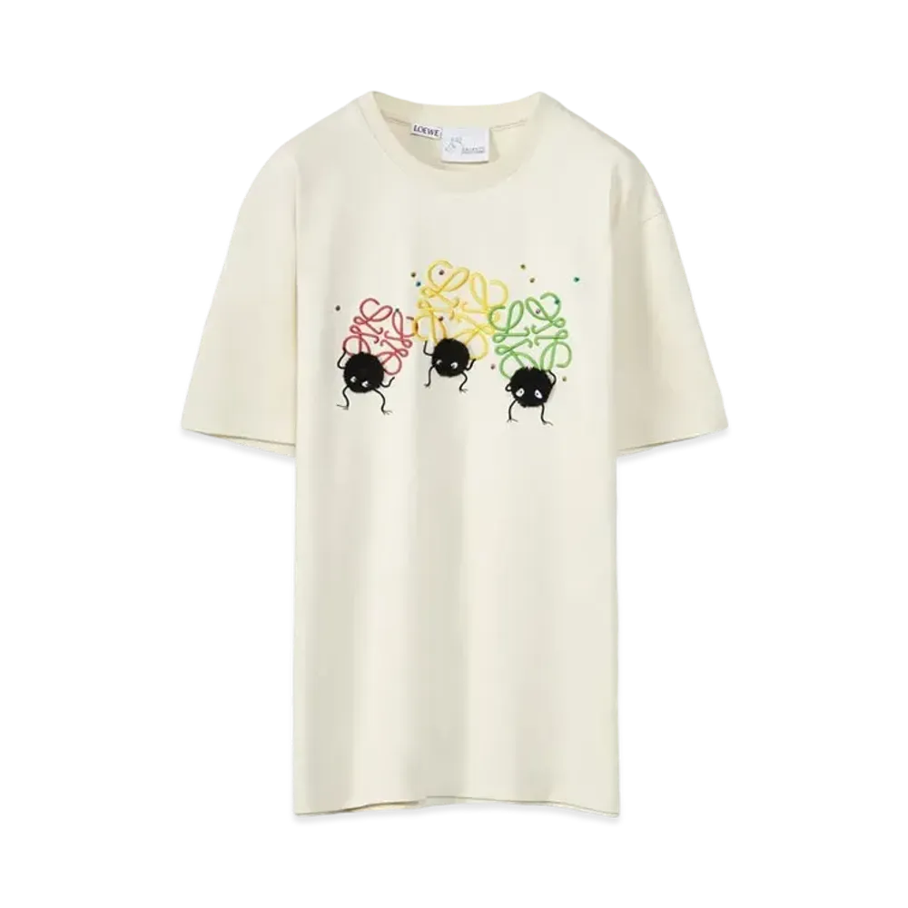 LOEWE x Spirited Away Susuwatari Anagram T-shirt In Cotton "Ecru/Black"