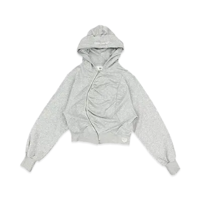 HTH curve zip hoodie "GRAY"
