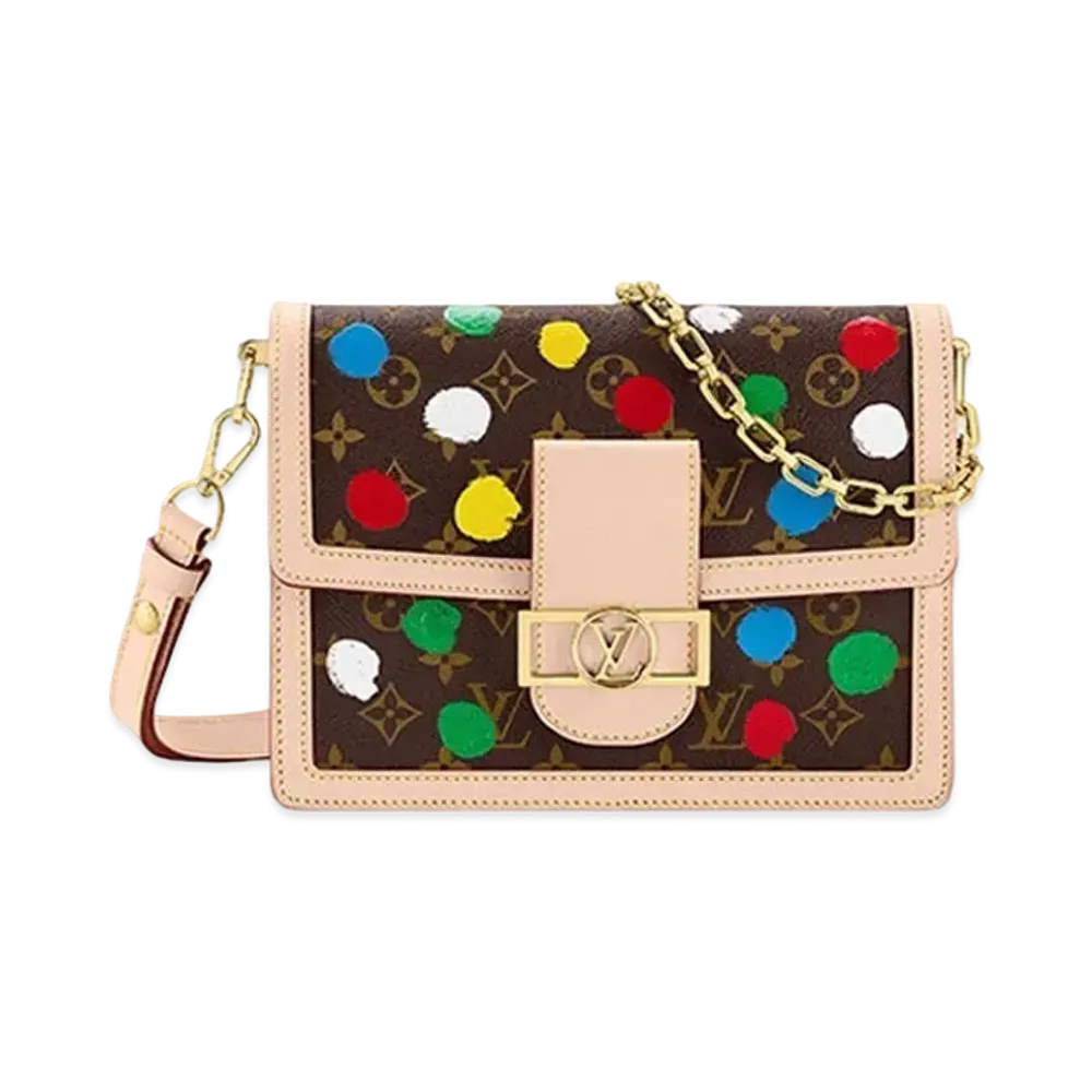 Louis Vuitton x Yayoi Kusama Dauphine MM Monogram Painted Dots