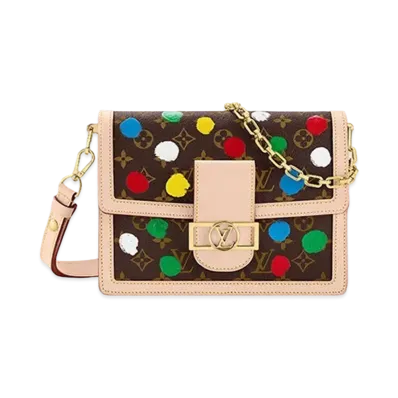 Louis Vuitton x Yayoi Kusama Dauphine MM Monogram Painted Dots
