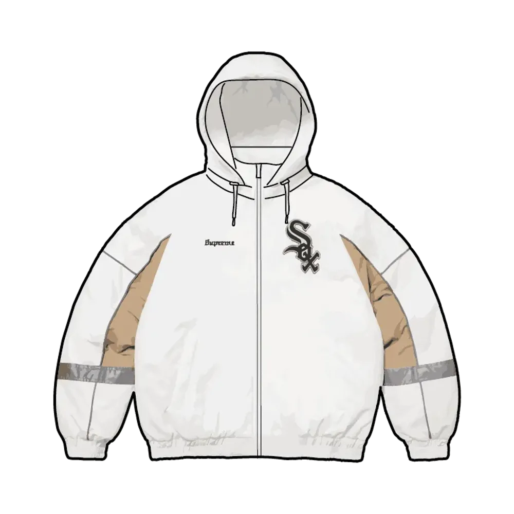 Supreme x Chicago White Sox Stadium Jacket "White"