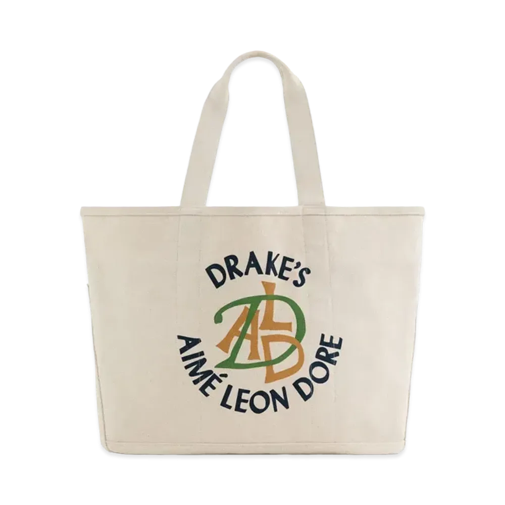 Aime Leon Dore x Drake's Canvas Tote Bag "Cream"