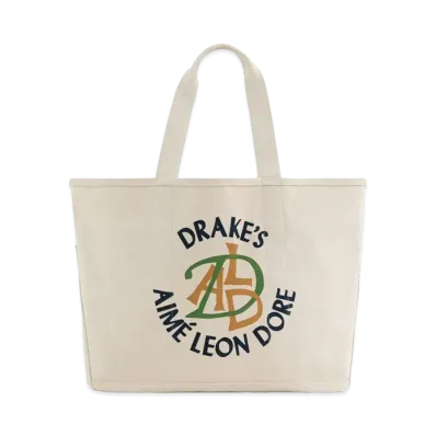Aime Leon Dore x Drake's Canvas Tote Bag "Cream"
