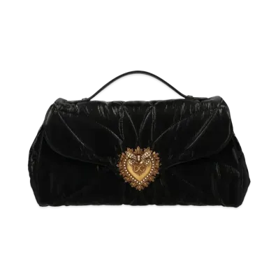 Dolce&Gabbana Devotion Shoulder Bag Large Quilting Nylon "Black"