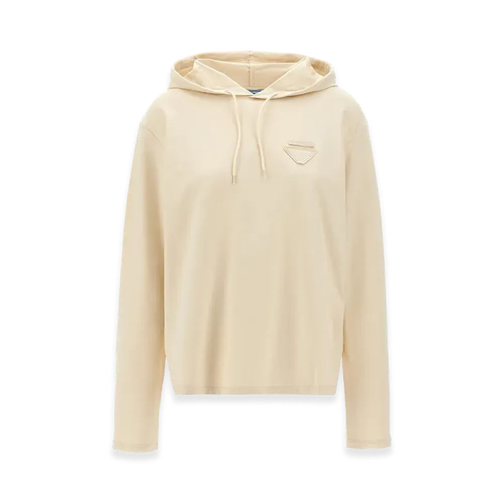 PRADA Women's Logo Hoodie "Beige"