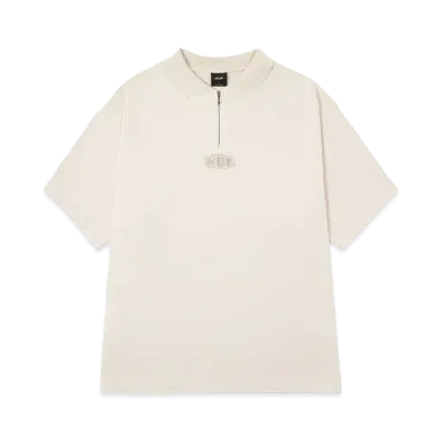 HUF Summer 24 Maximize Dyed Zip Polo "Ivory"