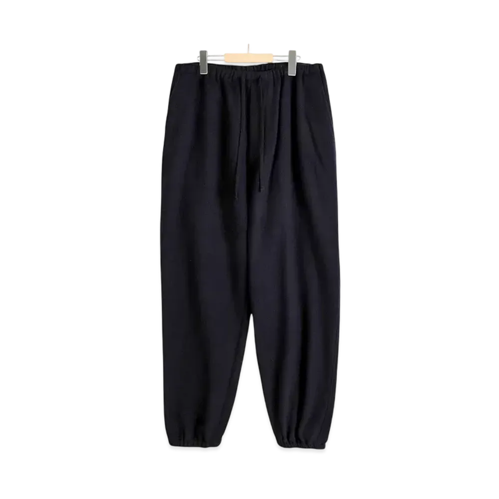 COMOLI Cashmere Drawstring Pants "Navy"