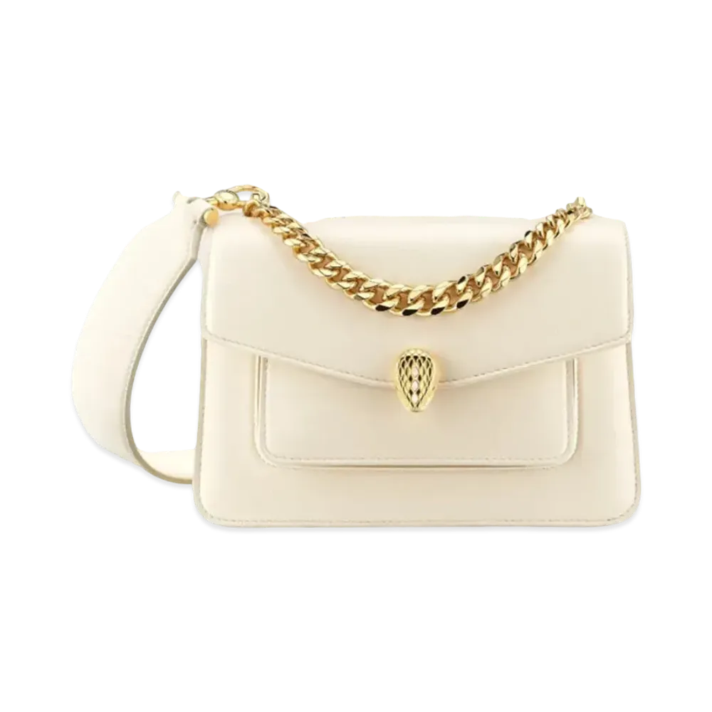 BVLGARI Serpenti Forever Crossbody Bag "White"
