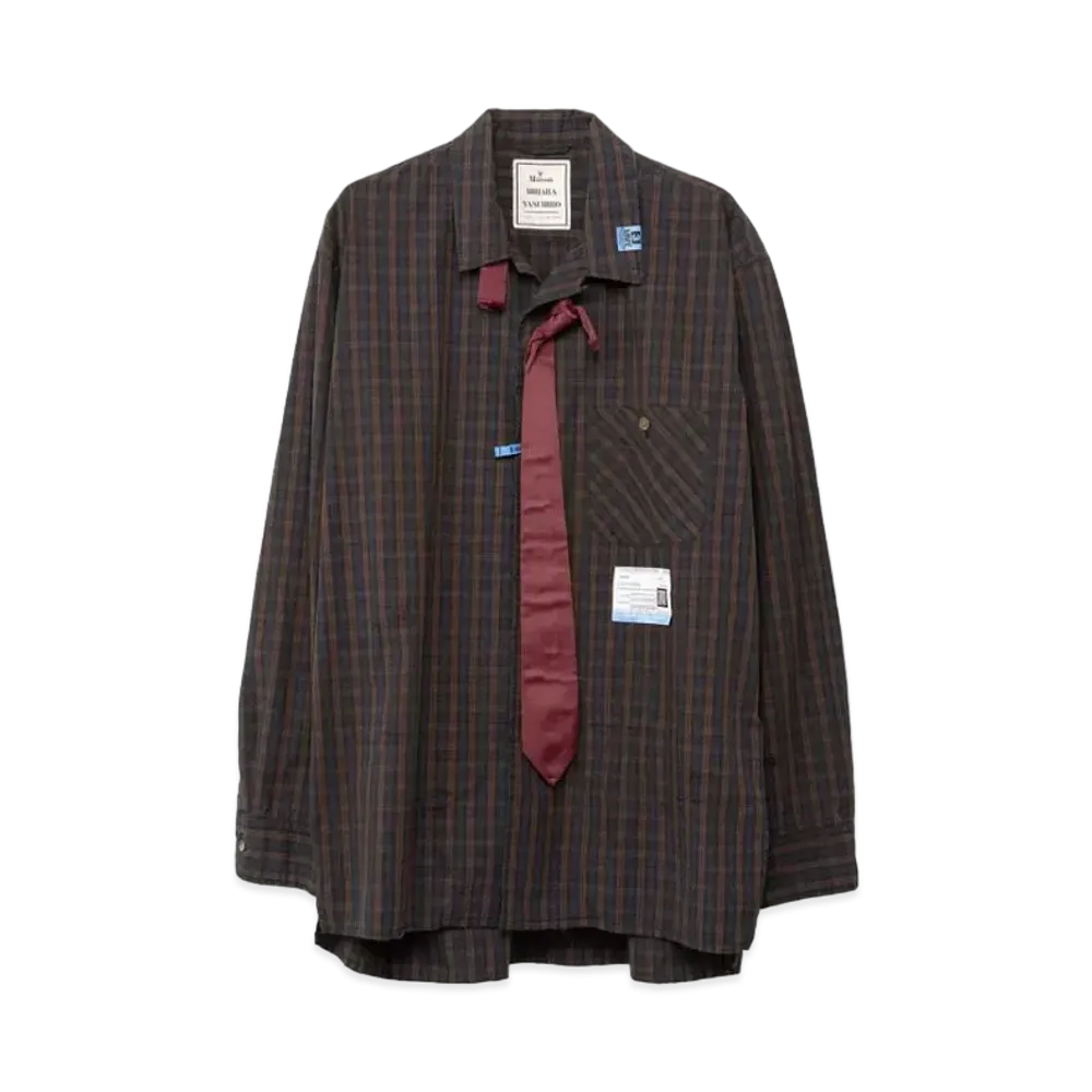 Maison MIHARA YASUHIRO Damaged Check Shirt "Navy"
