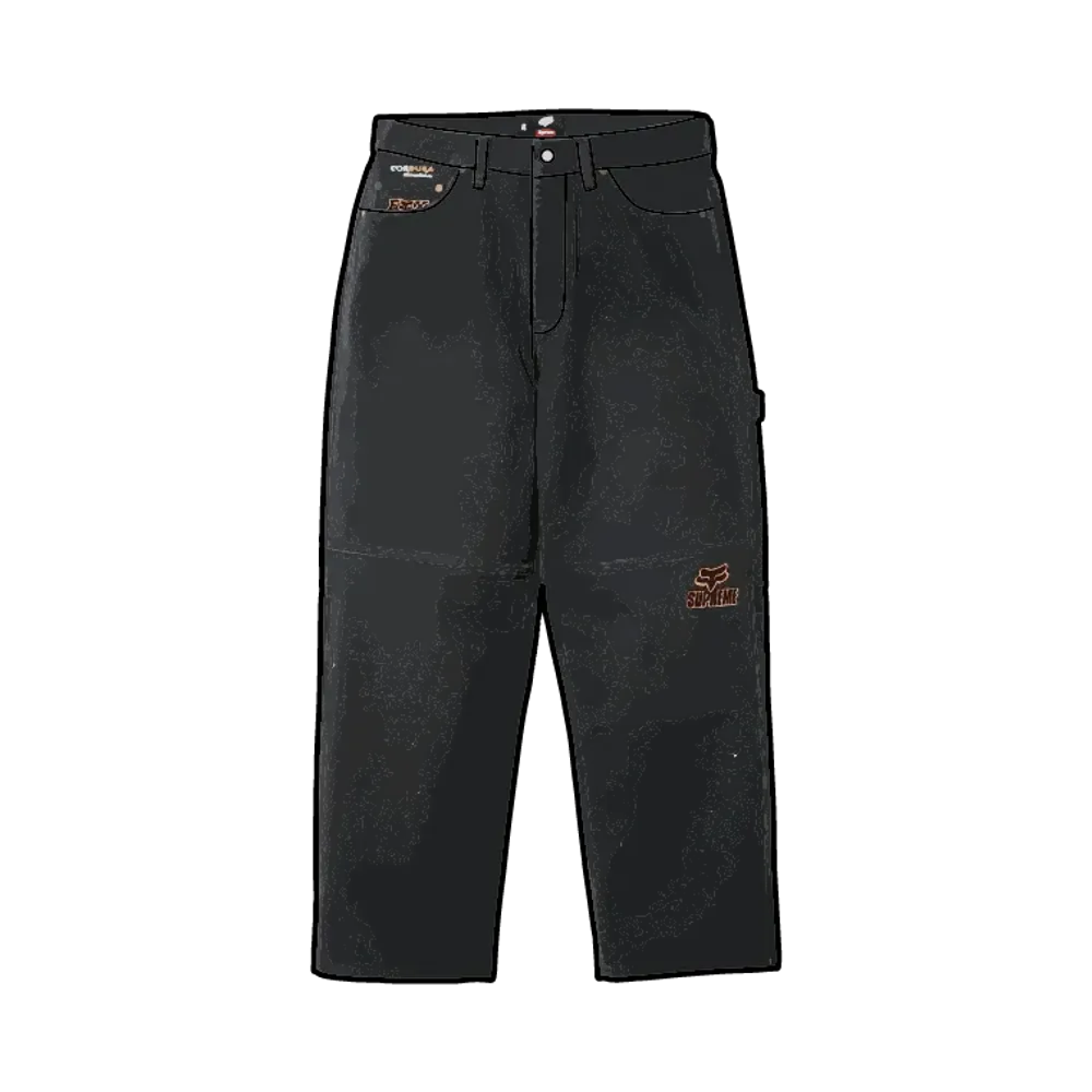 Supreme x Fox Racing Cordura Baggy Jean "Black"
