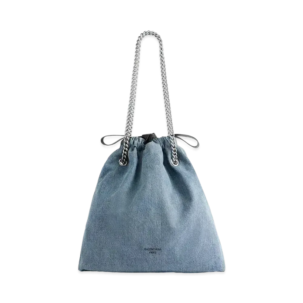 BALENCIAGA Crush Medium Tote Bag Denim "Blue"