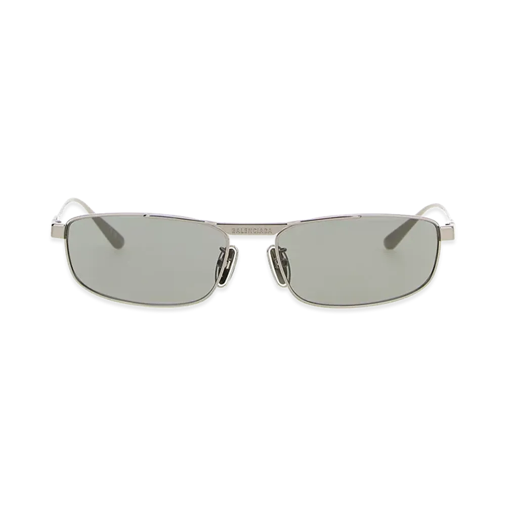 BALENCIAGA Women's 'Tag 3.0 Rectangle' Sunglasses "Gray"
