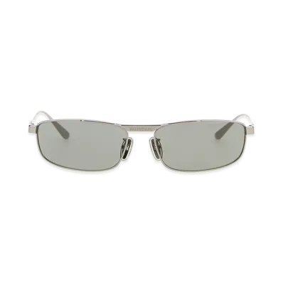 BALENCIAGA Women's 'Tag 3.0 Rectangle' Sunglasses "Gray"