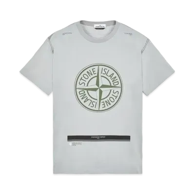 Stone Island 20892 COTTON JERSEY 'ULTRA INSTITUTIONAL ONE' PRINT_REGULAR FIT "Pearl Grey"