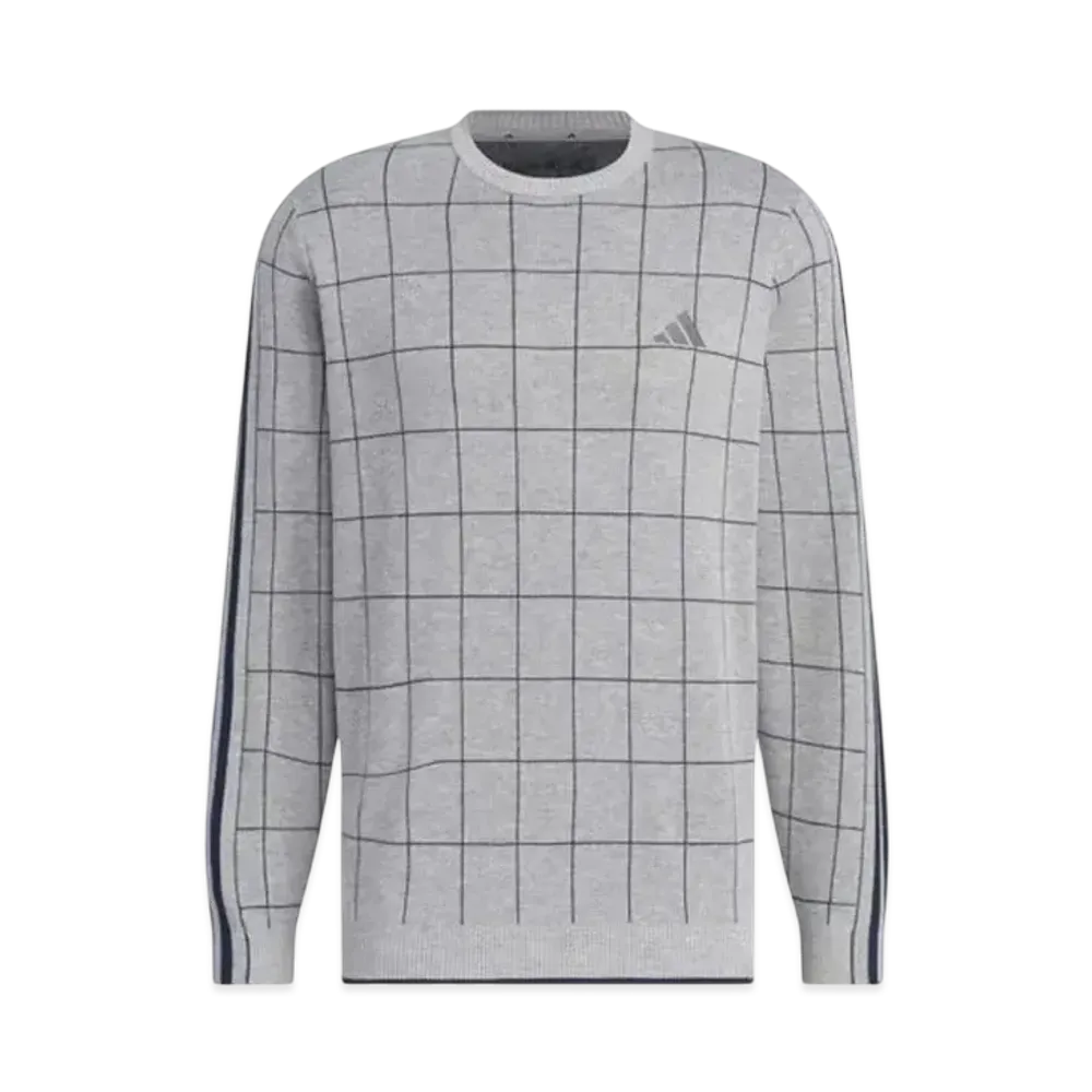 adidas Crewneck Three Stripes Long Sleeve Sweater "Grey Three"