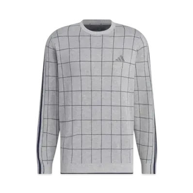adidas Crewneck Three Stripes Long Sleeve Sweater "Grey Three"