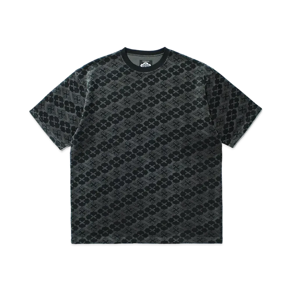 APHRODITEGANG Gakkin x Budspool Velor T-Shirt "Grey"