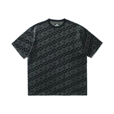 APHRODITEGANG Gakkin x Budspool Velor T-Shirt "Grey"