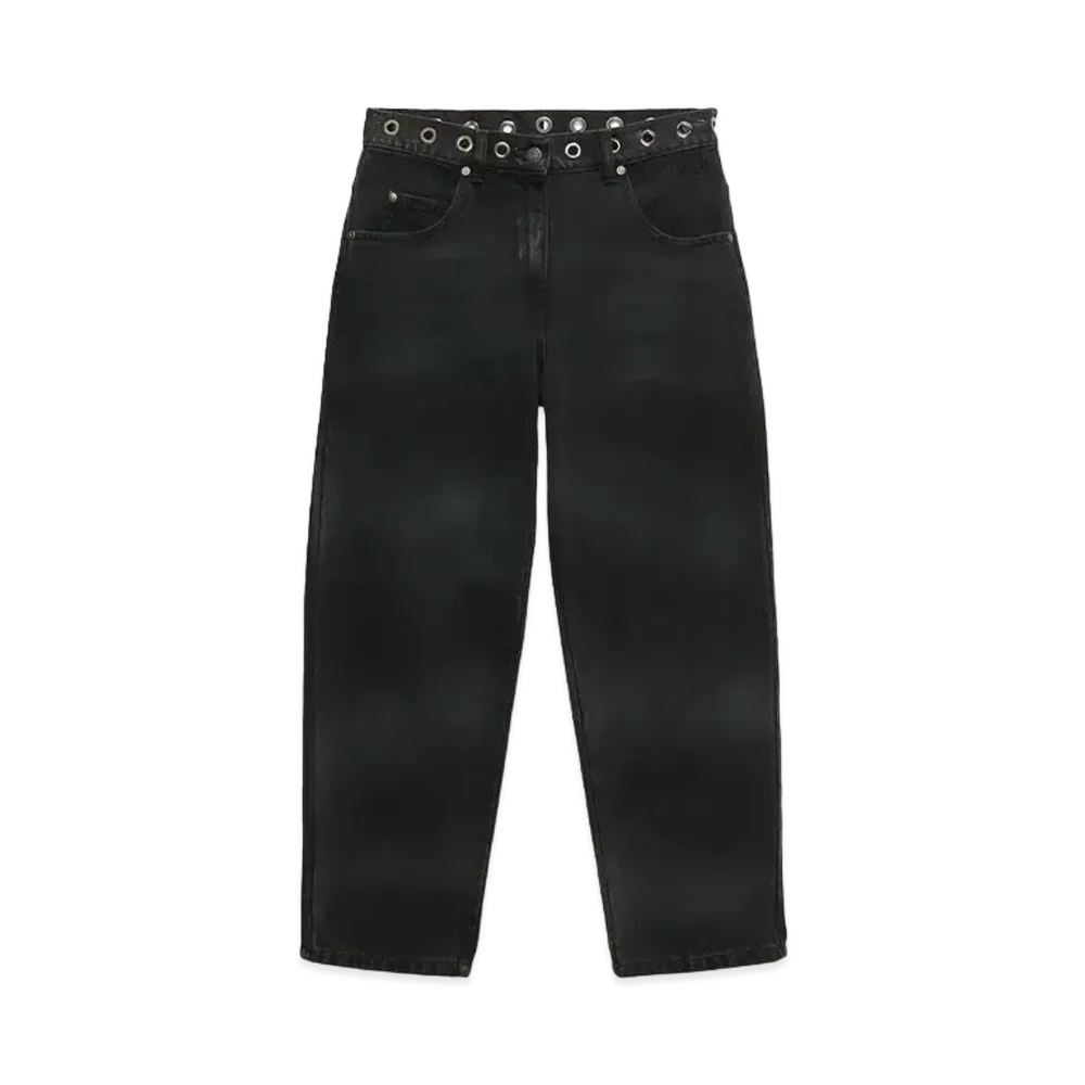 MSGM Denim Pants With Studs "Black"