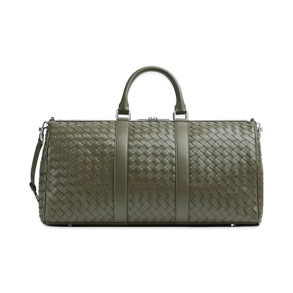 Bottega Veneta Intrecciato Cabin Duffle "Crocodile"