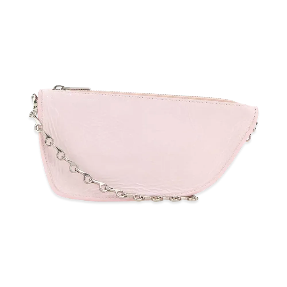 Burberry Women's Leather Micro Shield Shoulder Bag "Pastel Pink"