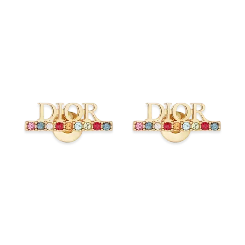 Dior Dior(r)evolution Stud Earrings "Gold/Multicolor"