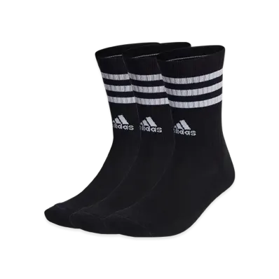 adidas 3-Stripes Cushion Crew Socks 3 Pairs "Black/White"