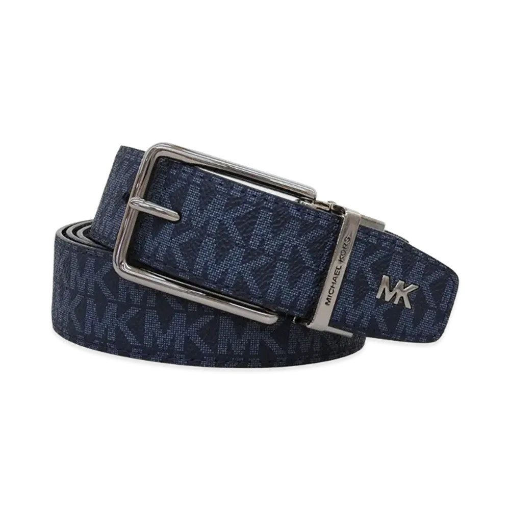 MICHAEL KORS 34mm CTFR Dress Belt "Navy"